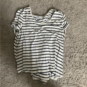 Old navy black and white striped Maternity/ Nursings shirt